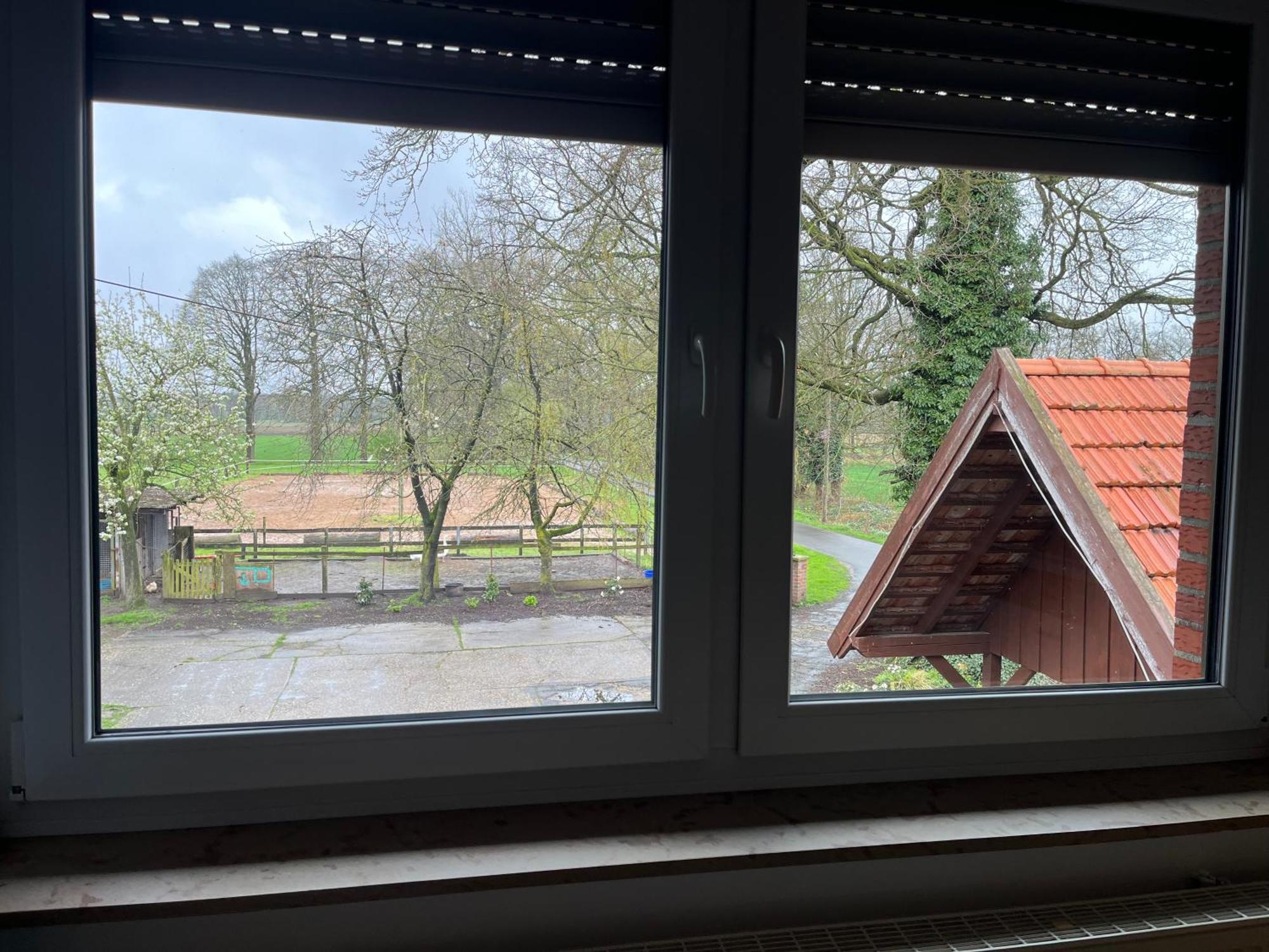 Wunderschoene Ferienwohnung Mit Balkon Auf Dem Bauernhof Greven Exterior photo